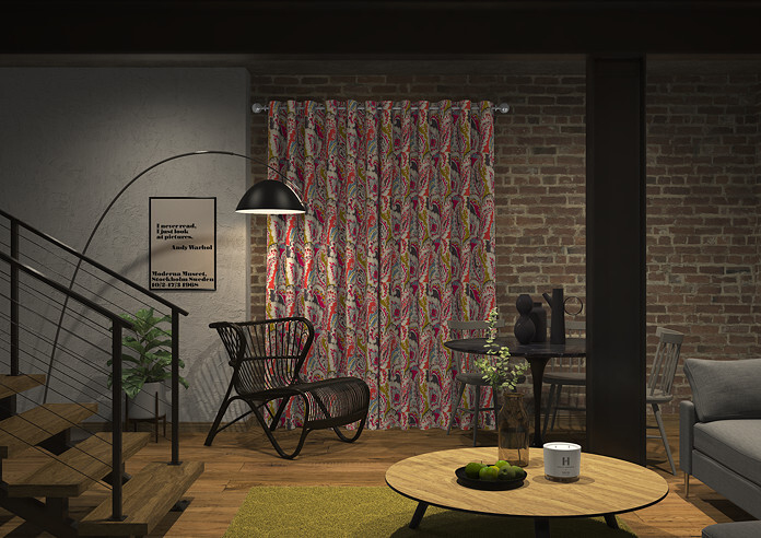 Aretha, Red - Made to Measure Curtains - Image 7